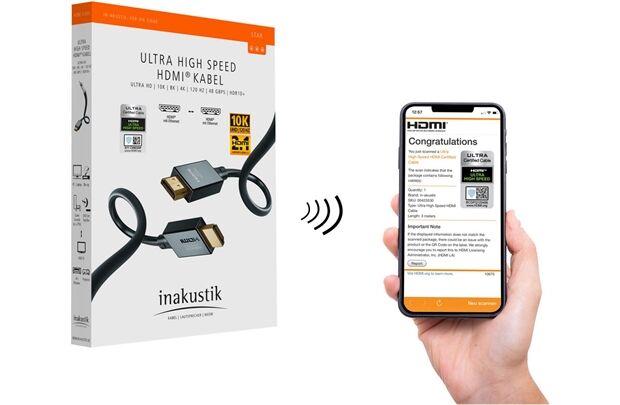 Inakustik HDMI Kabel 2.1 -Ultra High Speed, Star 1M