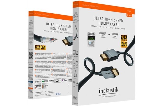 Inakustik HDMI Kabel 2.1 -Ultra High Speed, Star 1M