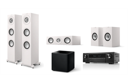 KEF Q Meta -5.1 Heimkinoset + Denon AVR X2800H DAB (weiß)