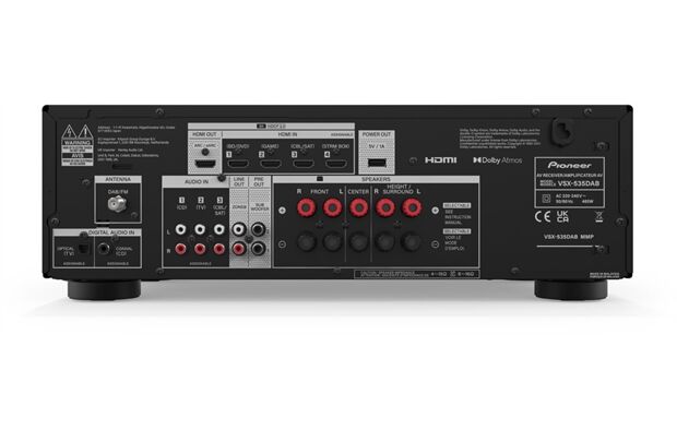 Pioneer VSX-535 DAB - 5.2 AV-Verstärker, Dolby Atmos