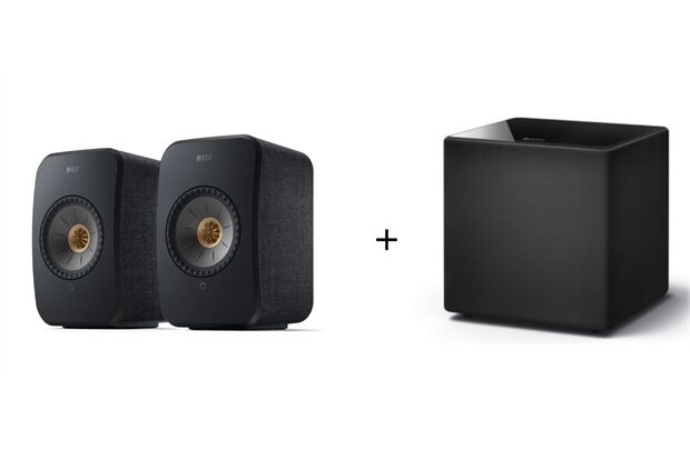 KEF LSX II aktive Stereolautsprecher+ KEF Kube 8 MIE