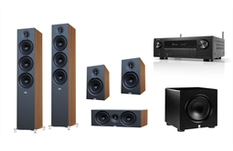 Elac Debut 3.0 -Heimkinoset 5.1 + Denon AVR X2800H DAB (walnuss)