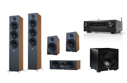 Elac Debut 3.0 -Heimkinoset 5.1 + Denon AVR X2800H DAB (walnuss)