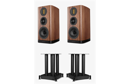 Wharfedale EVO 5.2 -Regallautsprecher Set + EVO 5.2 Stands (walnuss)