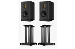 Wharfedale EVO 5.1 -Regallautsprecher Set + EVO 5.1 Stands (schwarz)