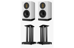 Wharfedale EVO 5.1 -Regallautsprecher Set + EVO 5.1 Stands (weiss)