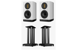 Wharfedale EVO 5.1 -Regallautsprecher Set + EVO 5.1 Stands (weiss)