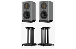 Wharfedale EVO 5.1 -Regallautsprecher Set + EVO 5.1 Stands (grau)