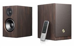 Audio Pro A28 W -Paarpreis, aktive Regallautsprecher, WiiM (walnuss)