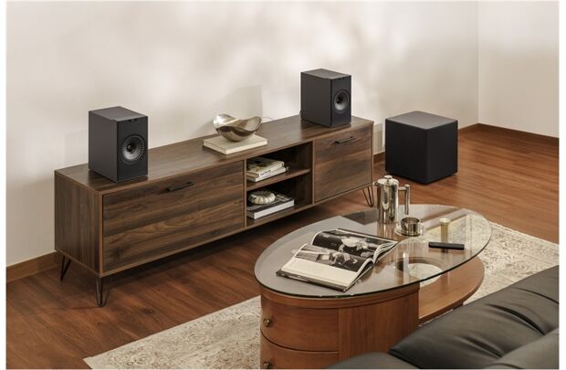 KEF Coda W -Paarpreis, aktive Regallautsprecher