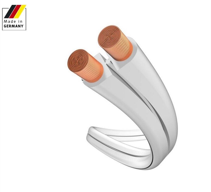 Inakustik LS-CU Premium Lautsprecherkabel, 4 mm², Meterware (Meter je bestellter Stück weiss)
