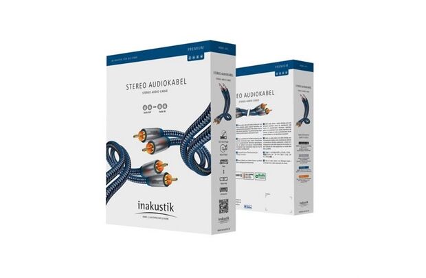 Inakustik Premium NF-RCA -Stereo Cinch Kabel, 0,75 m