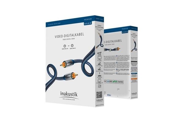 Inakustik Premium Audio Video-Kabel, Mono, Koax,1 m