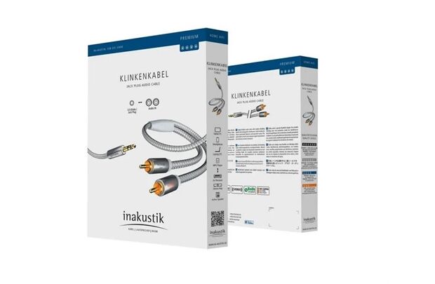 Inakustik Premium Y-Klinke 3,5 RCA-Kabel, 1,5 m
