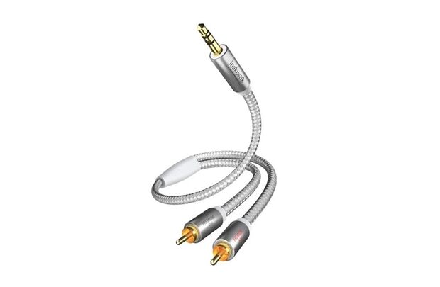 Inakustik Premium Y-Klinke 3,5 RCA-Kabel, 3 m