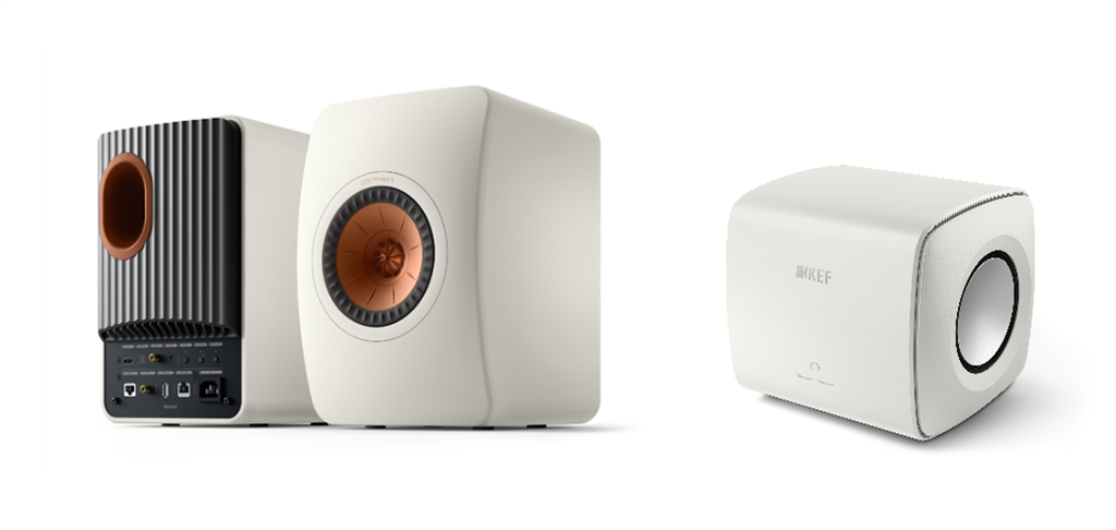 KEF LS50 Wireless II + KC 62 Subwoofer (weiss)