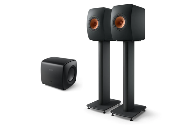 KEF LS50 Wireless II + KC 62 Subwoofer + S2 Stands