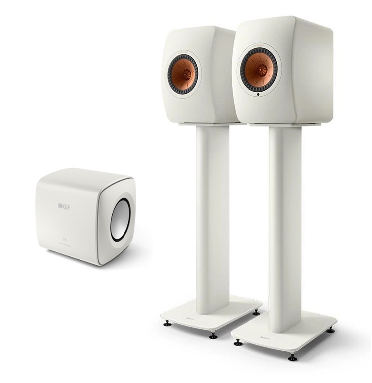 KEF LS50 Wireless II + KC 62 Subwoofer + S2 Stands (weiss)