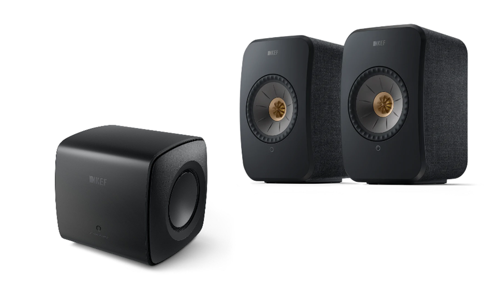 KEF LSX II aktive Stereolautsprecher+ KC 62 Subwoofer (schwarz)