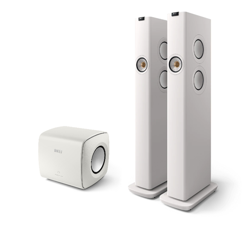 KEF LS60 Wireless aktiv Lautsprecher + KC 62 Subwoofer (weiss)