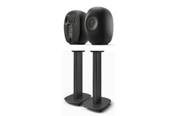 KEF LS LUXE -Paar aktive Wireless Regalboxen + Stands (schwarz)