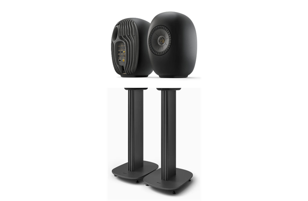 KEF LS LUXE -Paar aktive Wireless Regalboxen + Stands