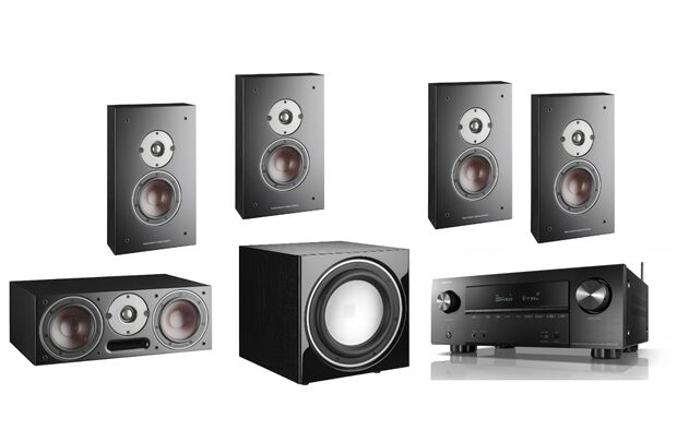DALI Dali Oberon 5.1 Set On Wall + DENON X1800H