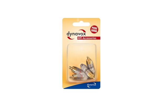 Dynavox Chinch-Stecker / je 2x Rot/Schwarz
